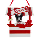 Dog Kisses - Kissing Booth Ornament -  Boston Terrier - Christmas >> Ornaments >> Animals - by Kurt Adler
