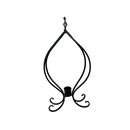 Gazing Ball Stand  - Black Matte Finish - Home & Living >> Garden - by Gerson