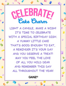 Birthday Cake Charm - Gift Shoppe >> Jewelry >> Charms and Worry Stones - by Ganz - view 3