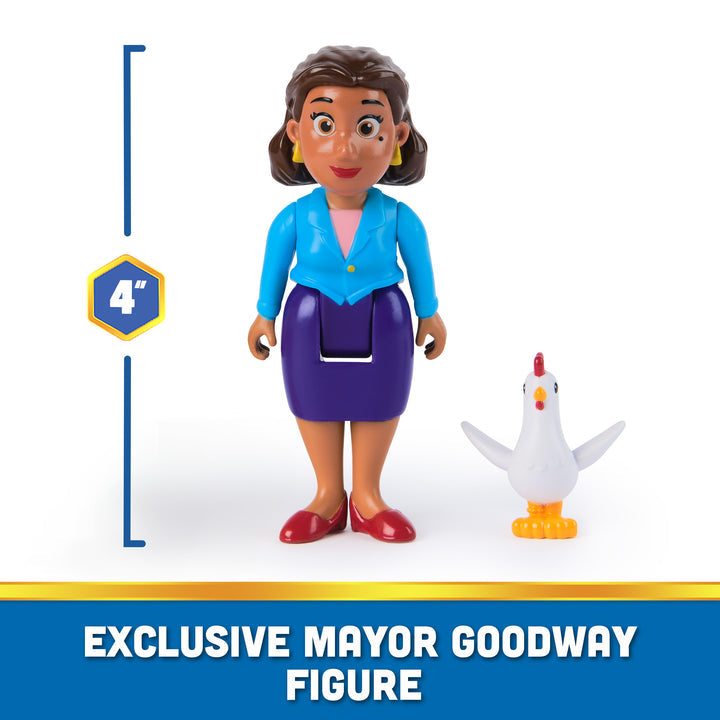 Rubble and Mayor Goodway