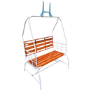Metal Outdoor Gondola Bench - 6 Feet Tall