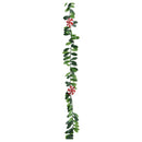 Whimsical Holly Garland - Candy Cane Accents