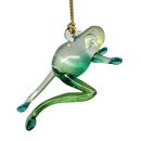 Playful Frog Glass Ornament