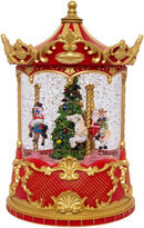 Battery Operated Lighted USB Carousel & Swirling Glitter Lantern
