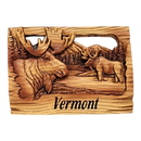 Wood-look Layered Magnet - Vermont Moose