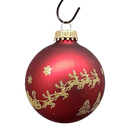 Krebs Value Glass Ornament 4 pack - Santa on Burgundy