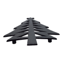 Cast Iron Matte Black Christmas Tree Trivet