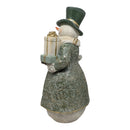 Elegant Snowman with Gifts Resin Figurine
