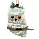 White Holiday Owl Ornament