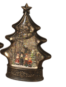 Illuminated Christmas Tree Water Globe  - Carolers