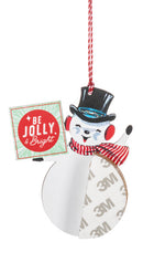 Vintage Honeycomb Snowman Ornament - - Christmas >> Ornaments >> Snowmen - by Midwest - view 2