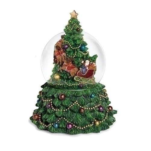 Musical Rotating Glitterdome - 7.25" - Santa around the Tree - The Country Christmas Loft