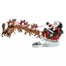 Fabriche Musical Santa With 8 Reindeer - 24 Inch