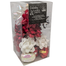 Holiday Ribbon And Bow Kit - Red/White/Silver