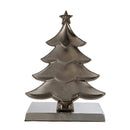 Silver Feather Mosaic Stocking Holder - Christmas tree