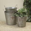 Honey Bee Embossed Galvanized Bucket - - Home & Living >> Garden - by Gerson