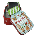 Jar Shaped Christmas Cookie Gift Tin -  Santa's Cookies