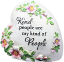 Resin Inspirational Heart Stone - Kind people are my kind of People - The Country Christmas Loft