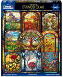 Four Season Stained Glass  - 1000 Piece Jigsaw Puzzle - Toy Shoppe >> Puzzles - by White Mountain Puzzles