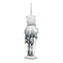 Hollywood 6 inch Wooden Nutcracker - Silver - Christmas >> Ornaments >> Nutcrackers - by Kurt Adler - view 3