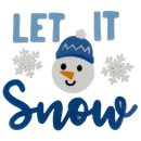 Holiday Window Gel Clings – Let It Snow Snowman Set (8 Pieces)