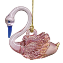 Egyptian Blown Glass Swan Ornament - Pink