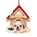 Ceramic Doghouse Ornament - French Bulldog - Animals - by E&S Pets