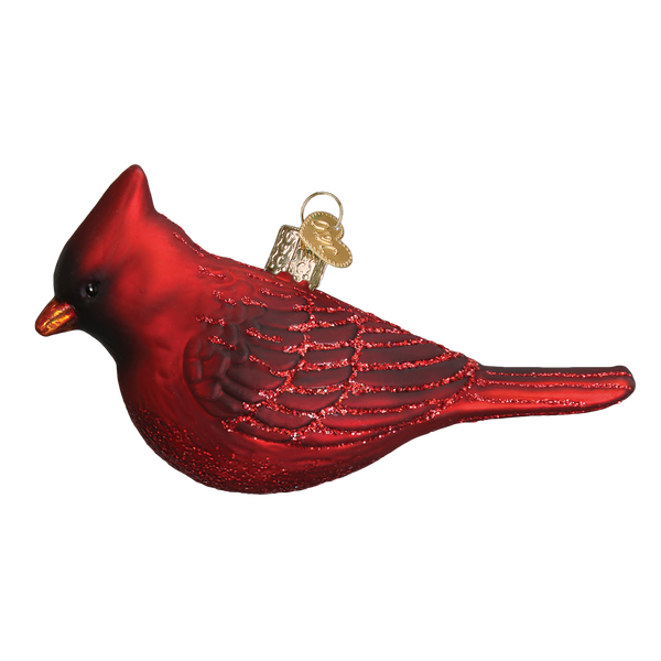 Northern Cardinal Glass Ornament
