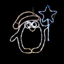 Festive Penguin Light Display