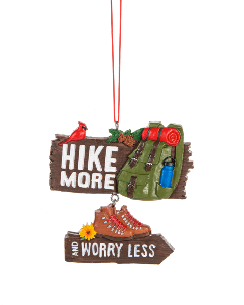Hiking Ornament - Hike More And Worry Less