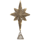 Golden Glow LED Star Tree Topper - Sixteen Inches - Christmas >> Tree Toppers - by Roman