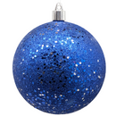4.75" (120mm) Commercial Shatterproof Ball Ornament - Dark Blue Glitz - Christmas >> Ornaments >> Shatterproof - by Christmas
