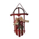 Wood Holiday Sleigh - 27 Inch - Red