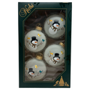 Krebs Value Glass Ball 4 pack - Snowman and Bluebird - Christmas >> Ornaments >> Glass - by Christmas By Krebs
