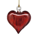 Organic Luster Egyptian Glass Heart - Red