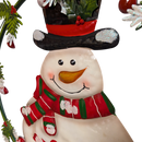 Snowman Wreath Yard Stake - 32 Inch