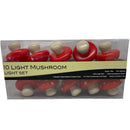 10-Light Mushroom Light Set With Green Wire