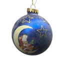 4-Inch Royal Velvet "Santa on the Moon" Glass Ornament - Christmas >> Ornaments >> Glass - by Christmas By Krebs - view 2