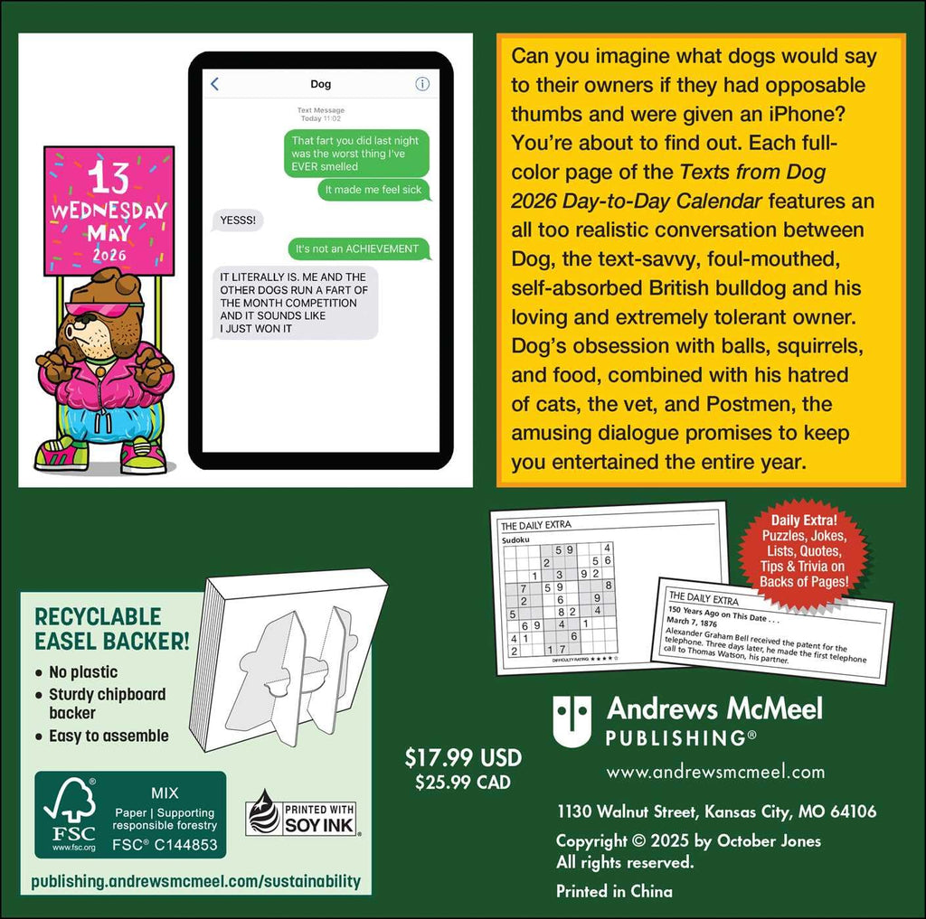 Texts from Dog 2026 PageaDay Calendar The Country Christmas Loft