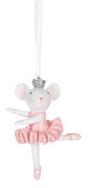 Dancing Mouse Ornaments - Pink   Dress - Christmas >> Ornaments >> Animals - by Ganz