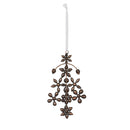 7-Inch Antique Silver Gem Flourish Ornament - Christmas >> Ornaments >> Metal - by Park Hill Collections - view 2