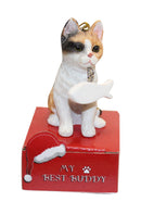 Calico with Fish Ornament - Christmas >> Ornaments >> Animals - by E&S Pets