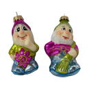 4-Inch Enchanted Gnomes - 2 Piece Set - Christmas >> Ornaments >> Glass - by Christmas By Krebs