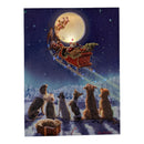 Lighted Easel Artwork - Santa's Arrival
