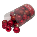 Ball Watch Shatterproof 40mm Ornaments - Set of 34 - Classic Red - Christmas >> Ornaments >> Shatterproof - by Decoris