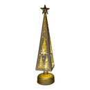 Etched Glass Tree with Star Topper LED Luminary