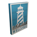 Lighthouse Design Welcome Wall Sign - Gift Shoppe >> Frames, Prints, and Signs >> Signs - by Gerson - view 2