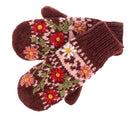 Cozy Embroidered Wool Mitten -