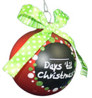 3 1/4" Balls With Chalkboard Sign - Days - Christmas >> Ornaments >> Licensed - by Christmas By Krebs