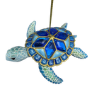 Sea Turtle with Dark Blue Gems Ornament